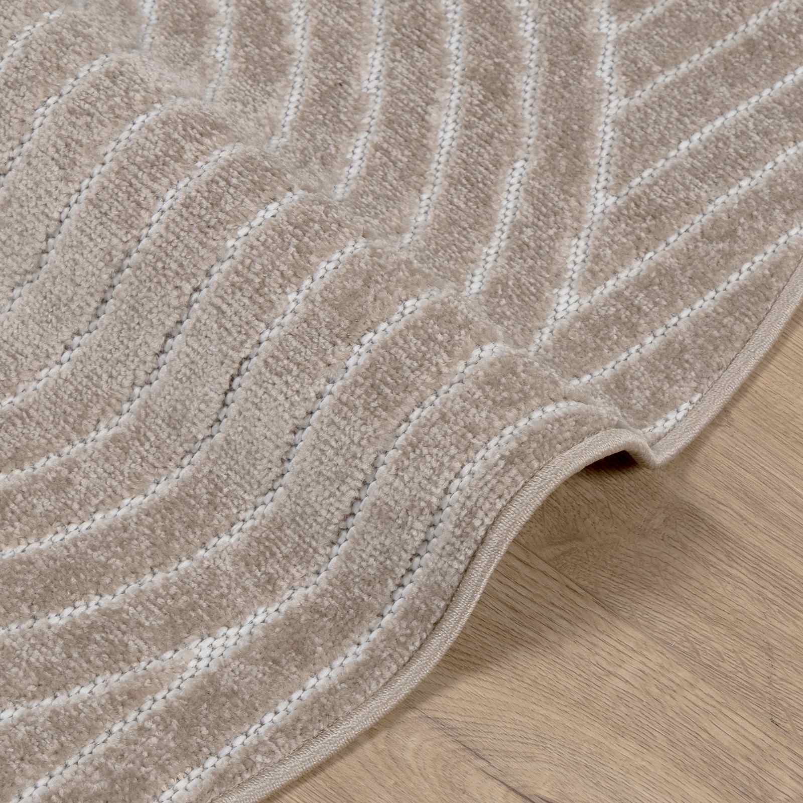 Tappeti per area Rotondo PALMERAS Beige Ø 120 CM Poliestere