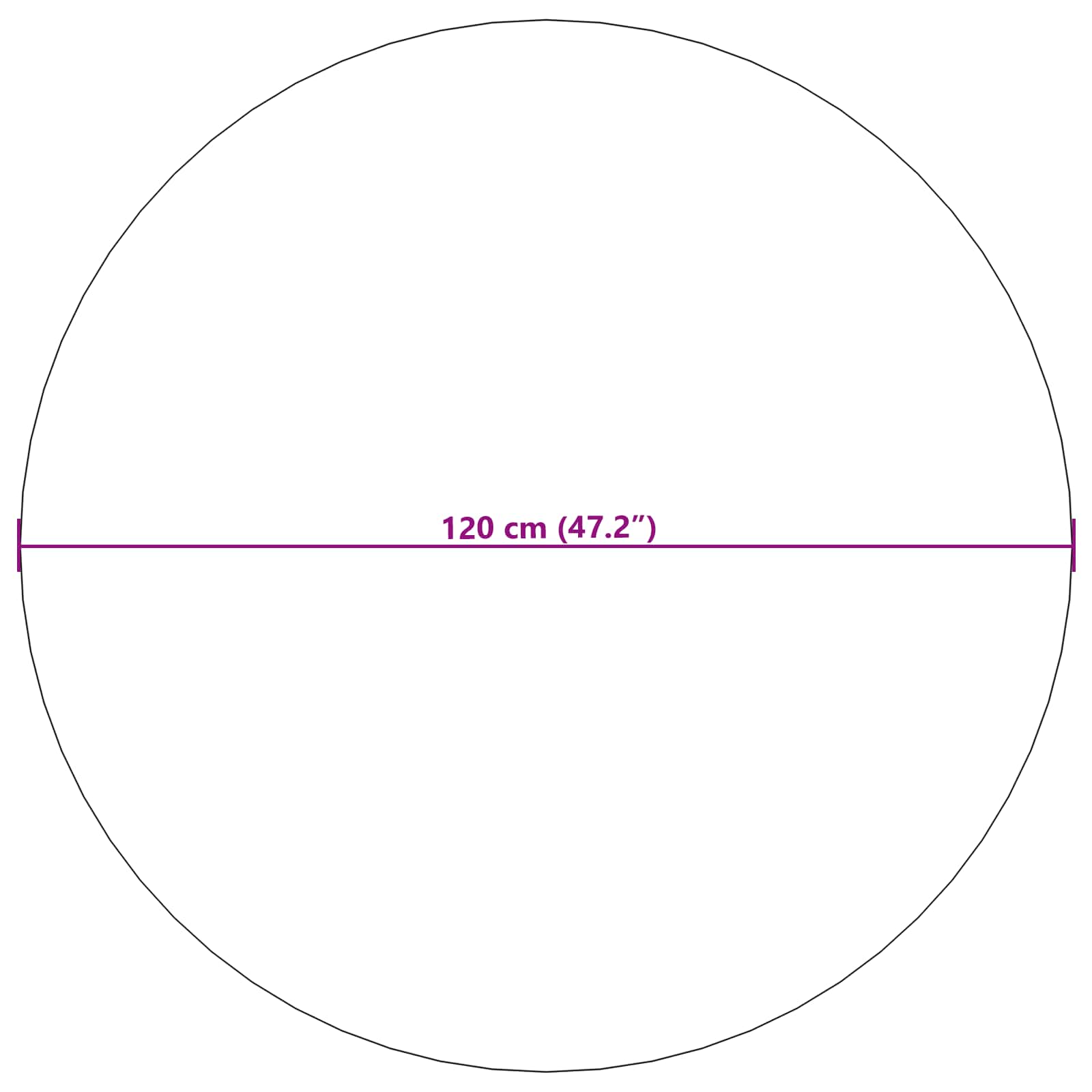 Tappeti per area Rotondo PALMERAS Beige Ø 120 CM Poliestere