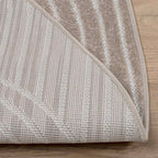 Tappeti per area Rotondo PALMERAS Beige Ø 160 CM Poliestere
