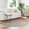 Tappeti per area Rotondo PALMERAS Beige Ø 160 CM Poliestere