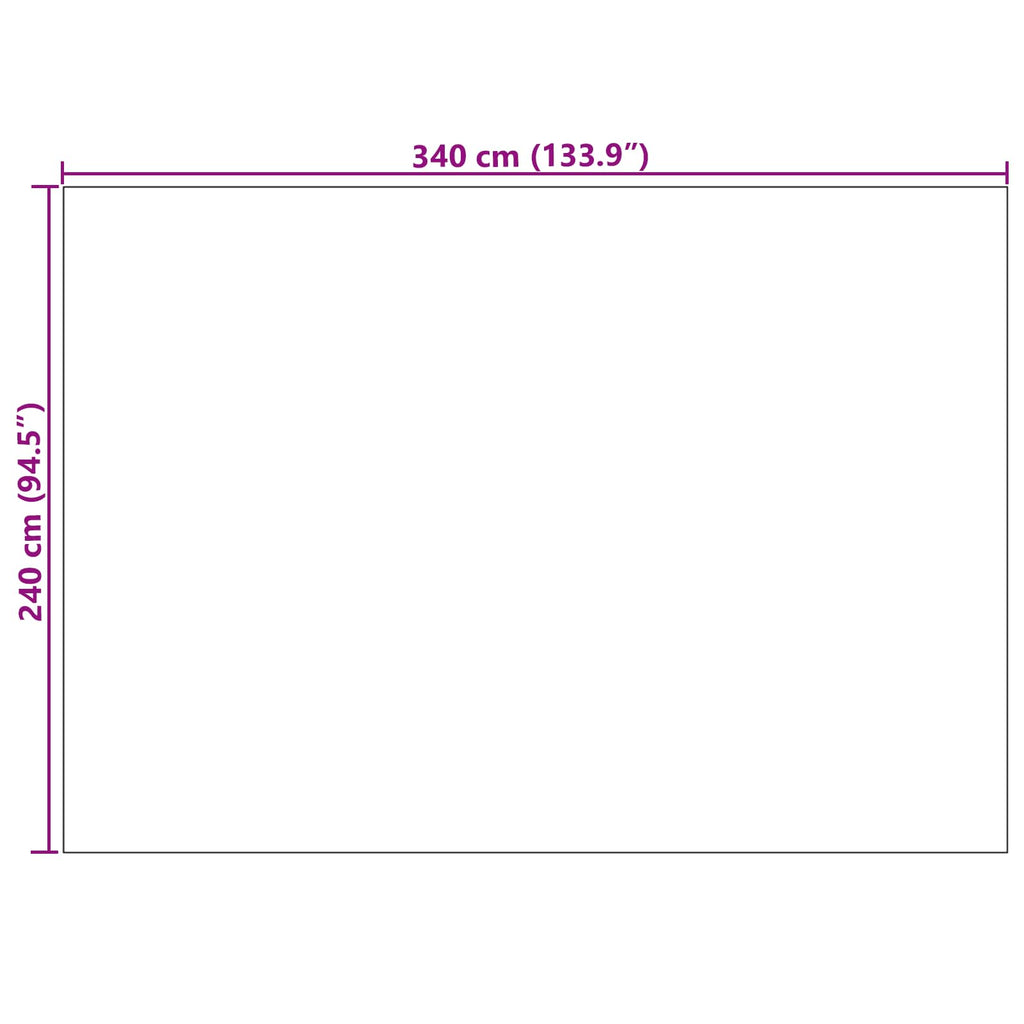 Tappeti per area PALMERAS Verde 240 x 340 cm Poliestere