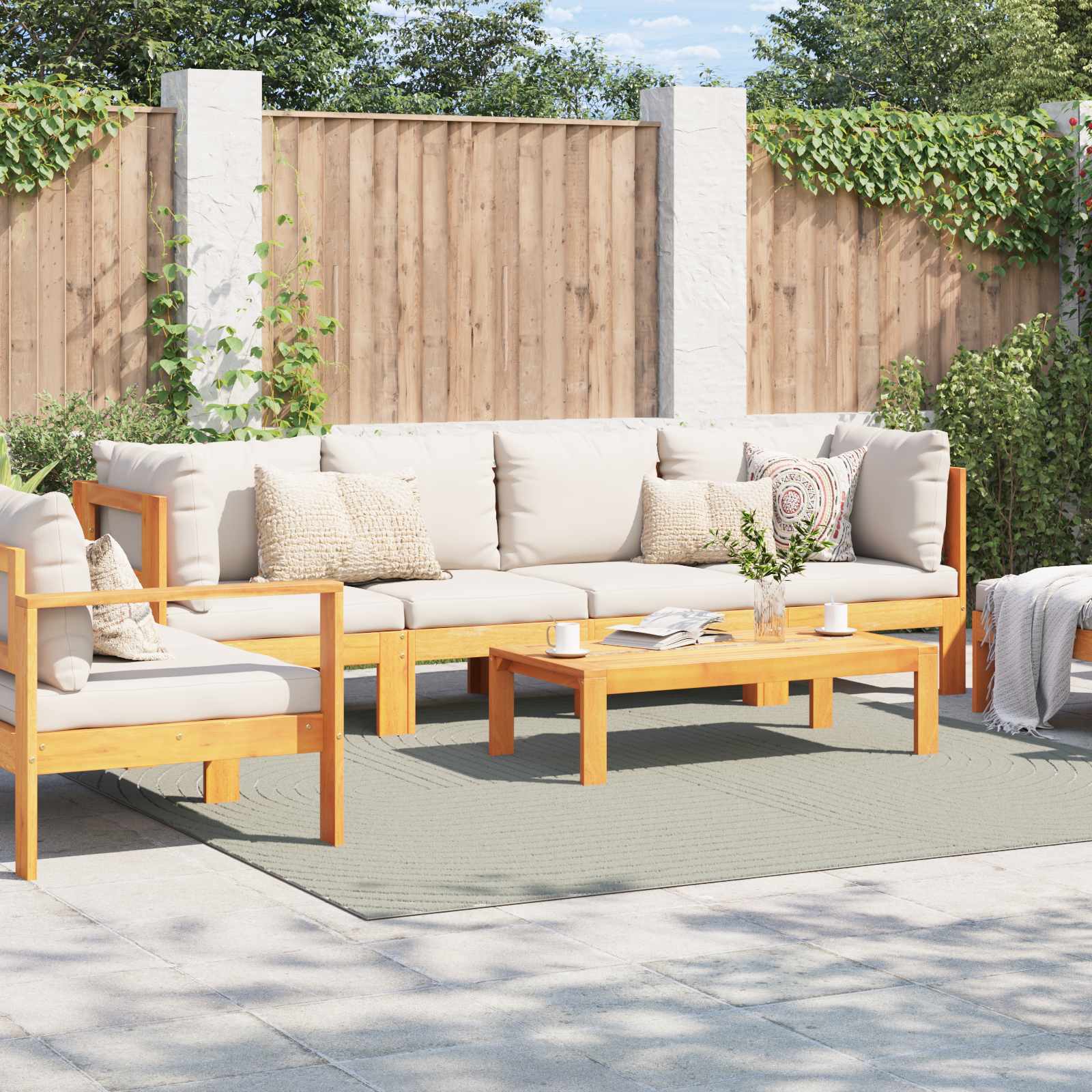 Tappeti per area Quadrato PALMERAS Verde 240 x 240 cm