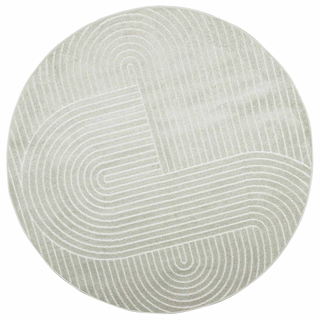 Tappeti per area Rotondo PALMERAS Verde Ø 120 CM Poliestere