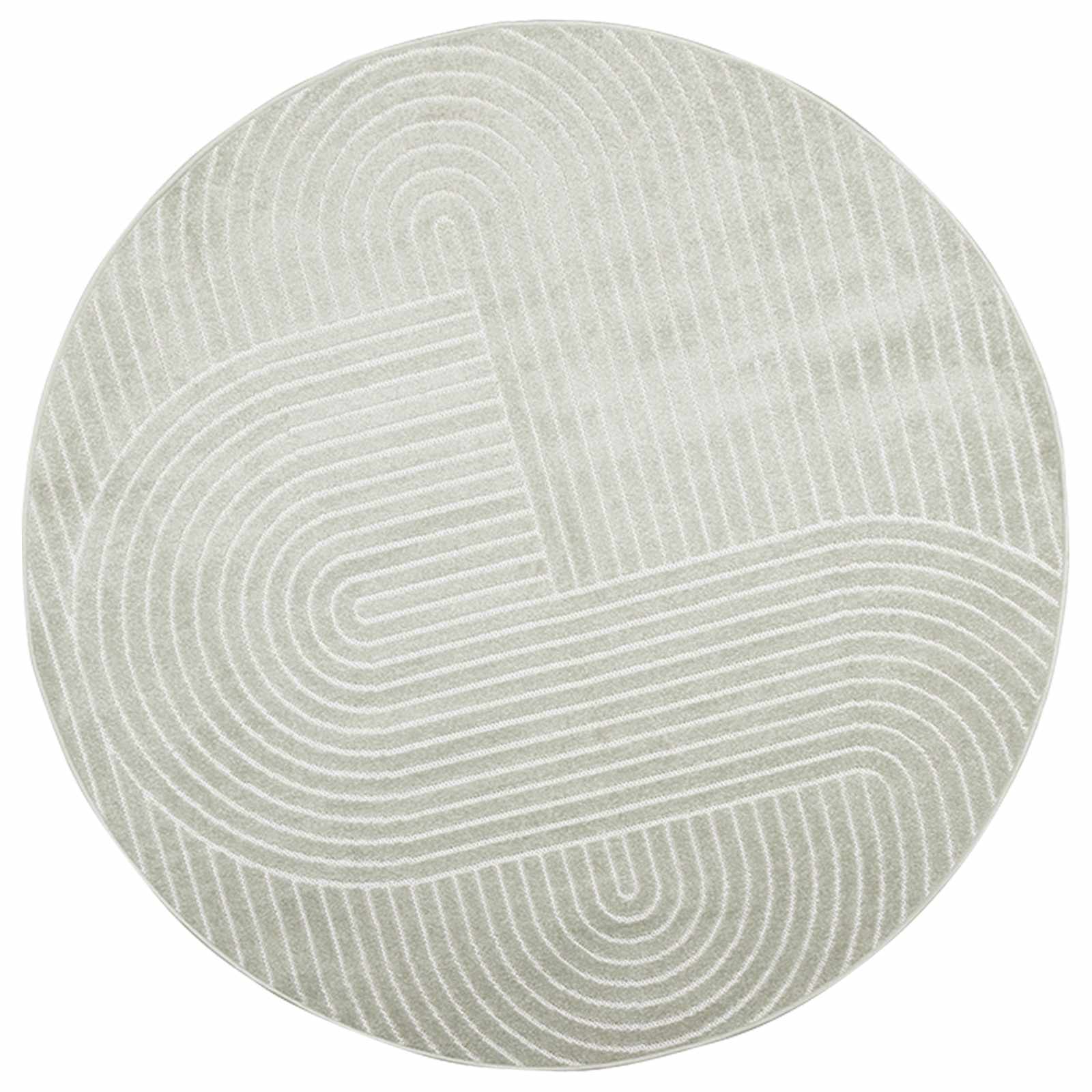 Tappeti per area Rotondo PALMERAS Verde Ø 160 CM Poliestere