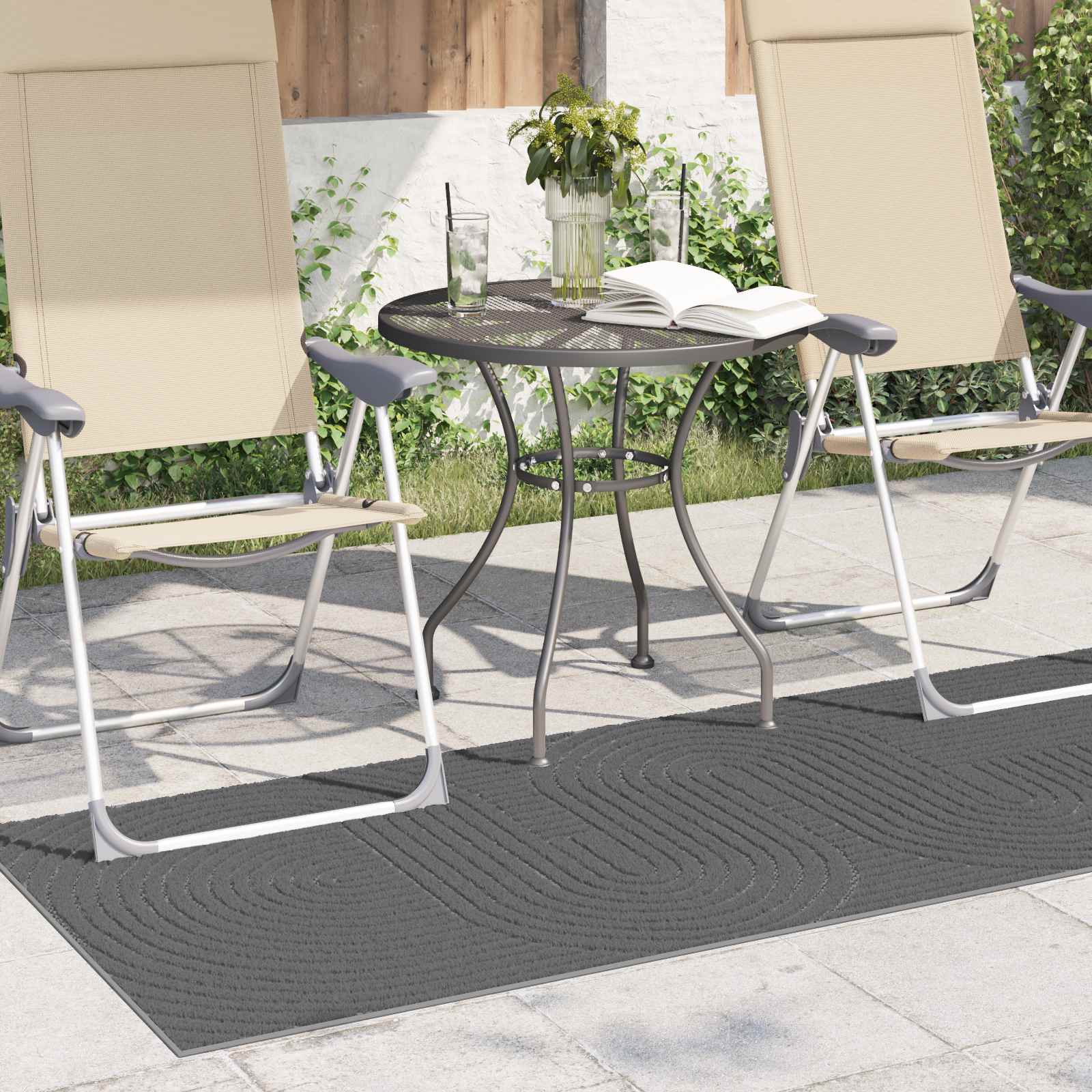 Tappeti per area PALMERAS Antracite 200 x 80 cm Poliestere