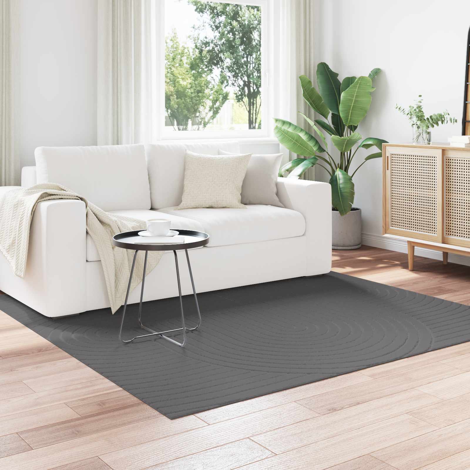 Tappeti per area PALMERAS Antracite 200 x 200 cm Poliestere