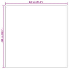 Tappeti per area PALMERAS Antracite 240 x 240 cm Poliestere