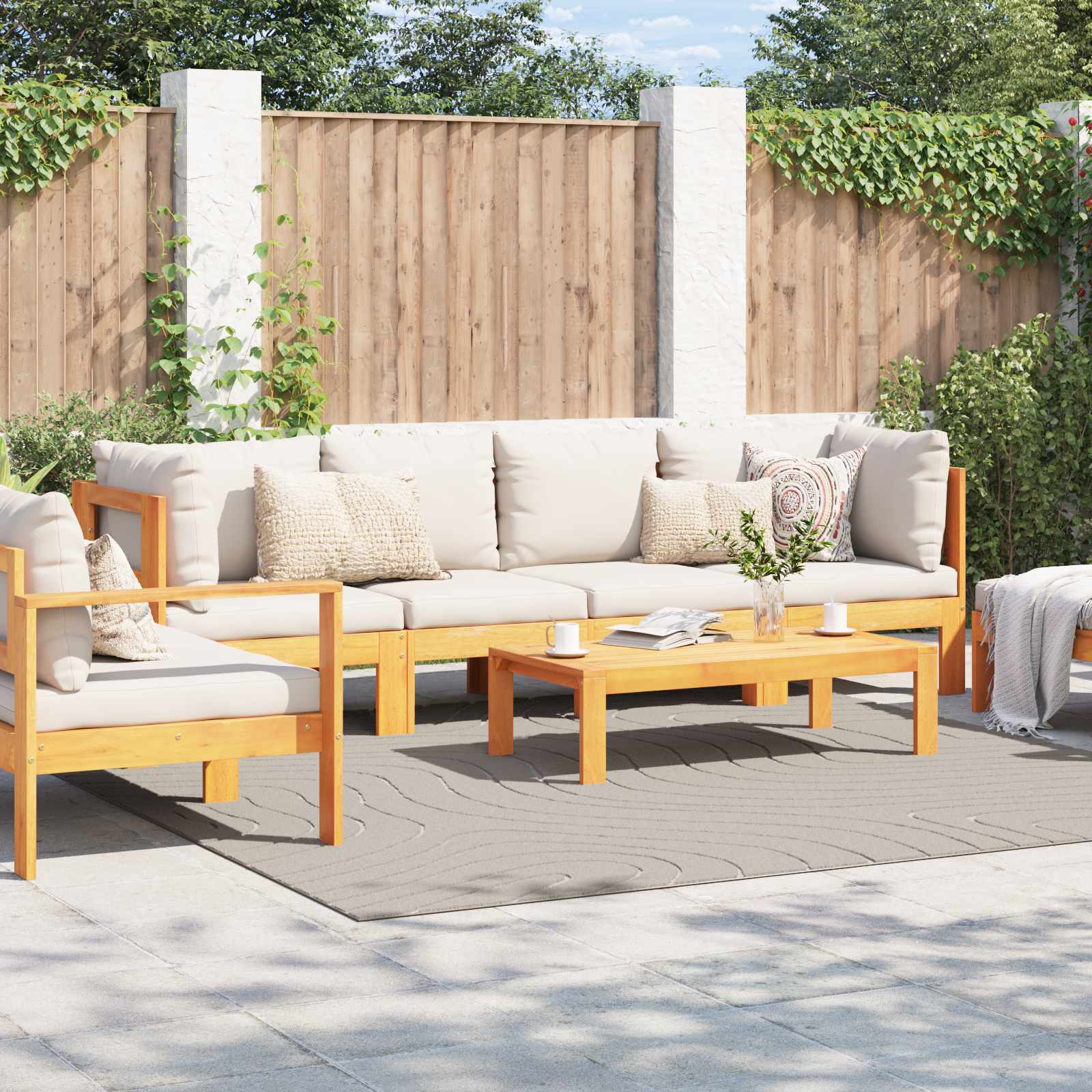 Tappeti per area Quadrato PALMERAS Crema 240 x 240 cm