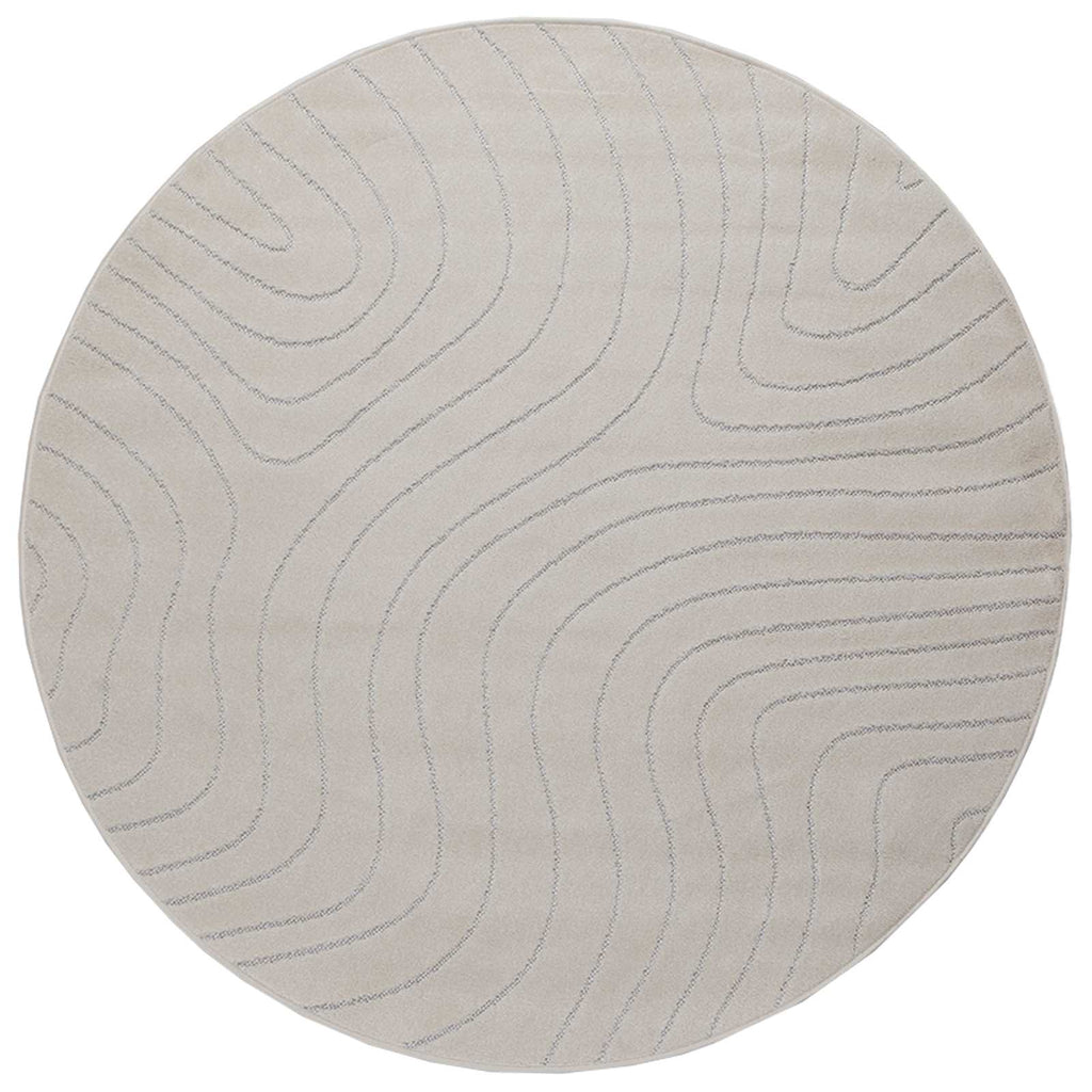 Tappeti per area Rotondo PALMERAS Crema Ø 160 CM Poliestere