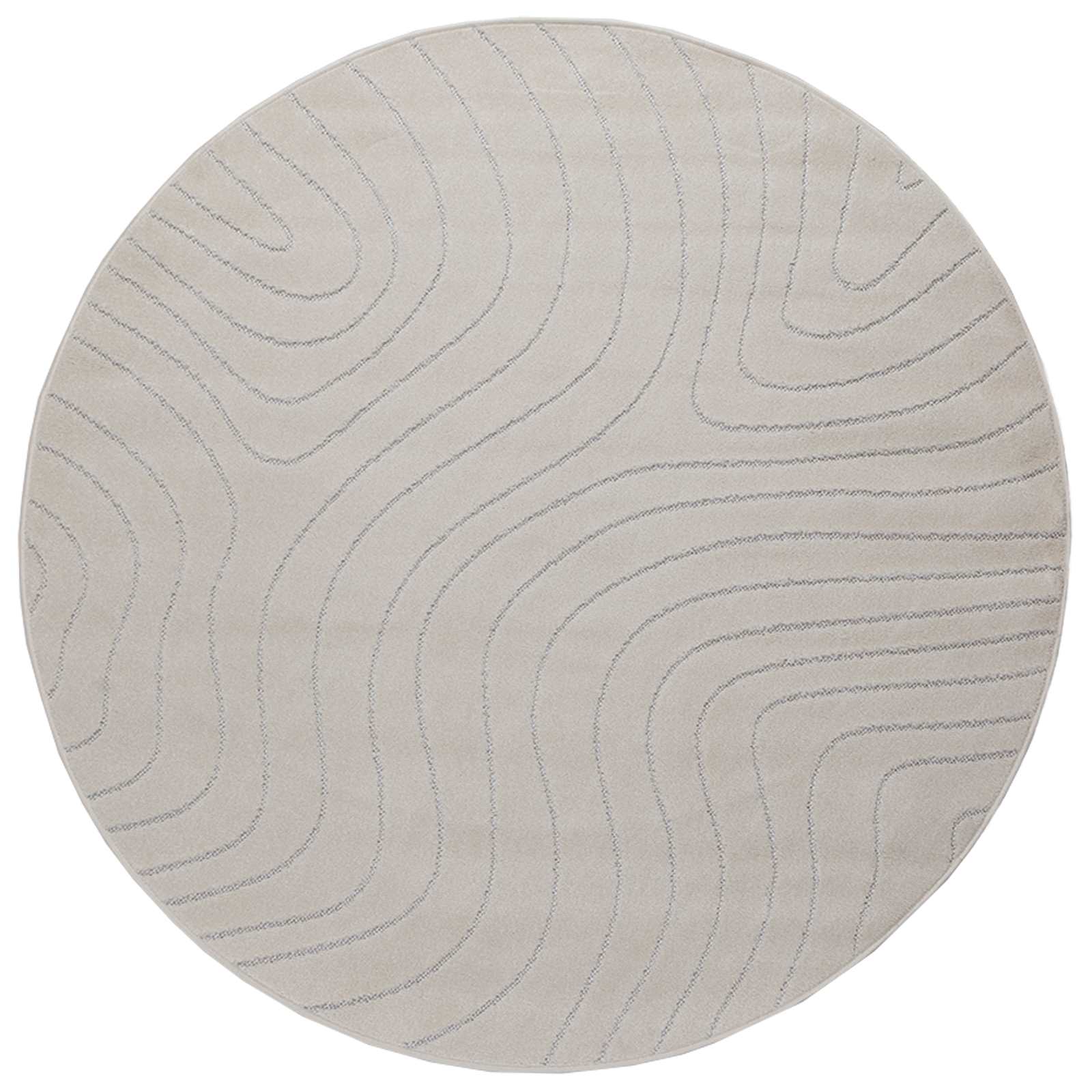 Tappeti per area Rotondo PALMERAS Crema Ø 160 CM Poliestere