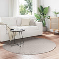 Tappeti per area Rotondo PALMERAS Crema Ø 200 CM Poliestere