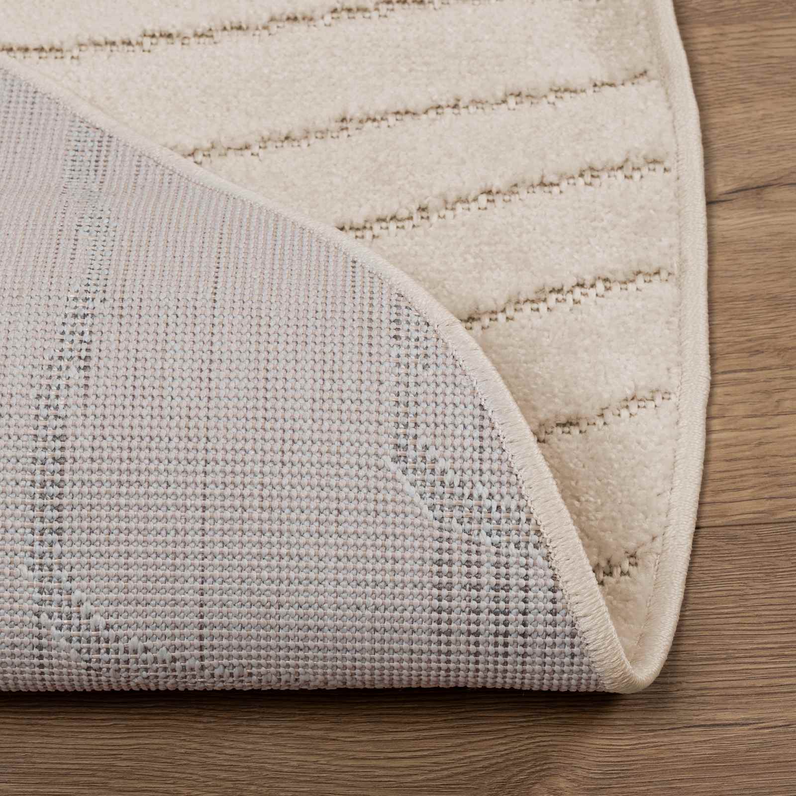 Tappeti per area Rotondo PALMERAS Beige Ø 120 CM Poliestere