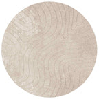 Tappeti per area Rotondo PALMERAS Beige Ø 160 CM Poliestere