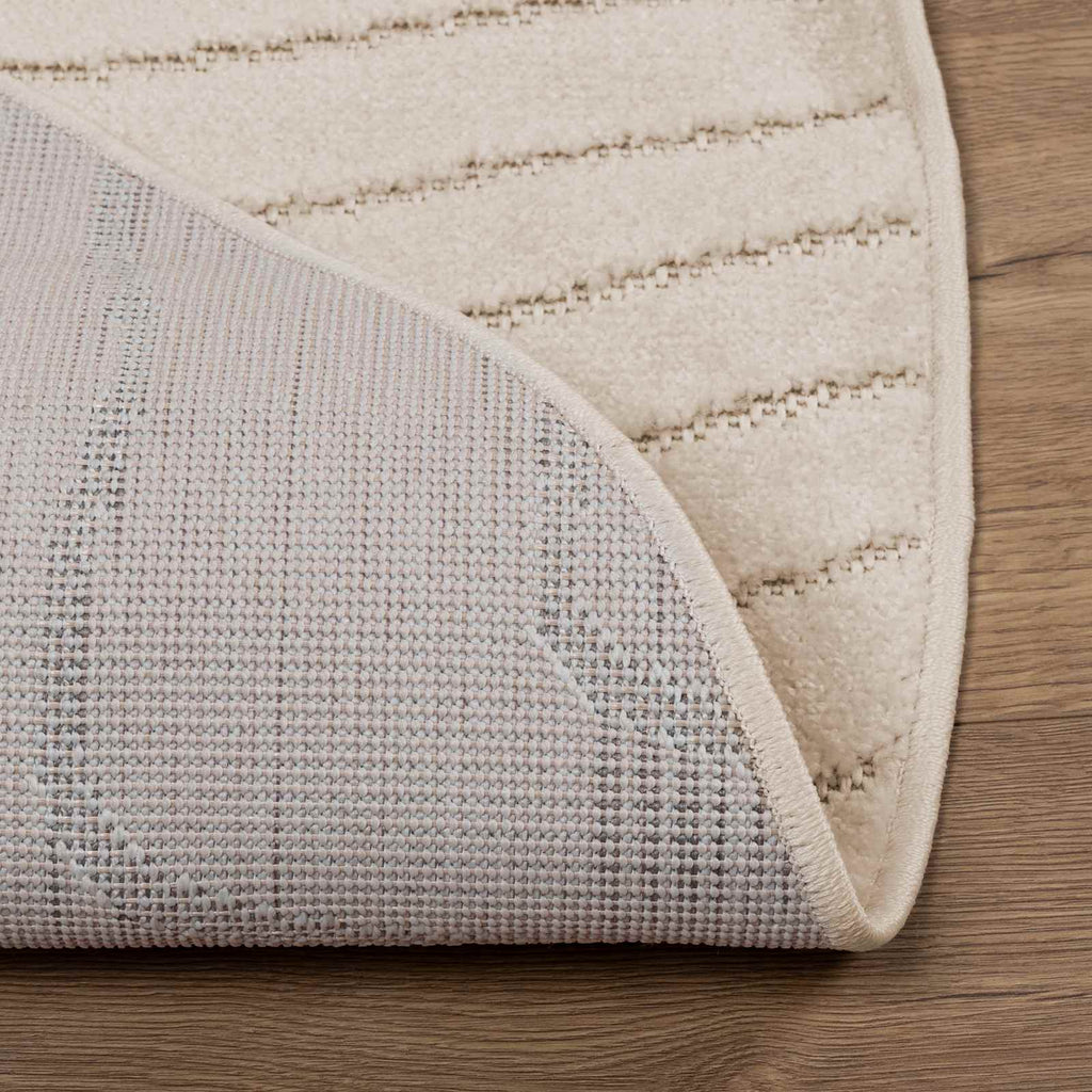 Tappeti per area Rotondo PALMERAS Beige Ø 200 CM Poliestere
