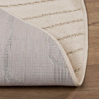 Tappeti per area Rotondo PALMERAS Beige Ø 200 CM Poliestere