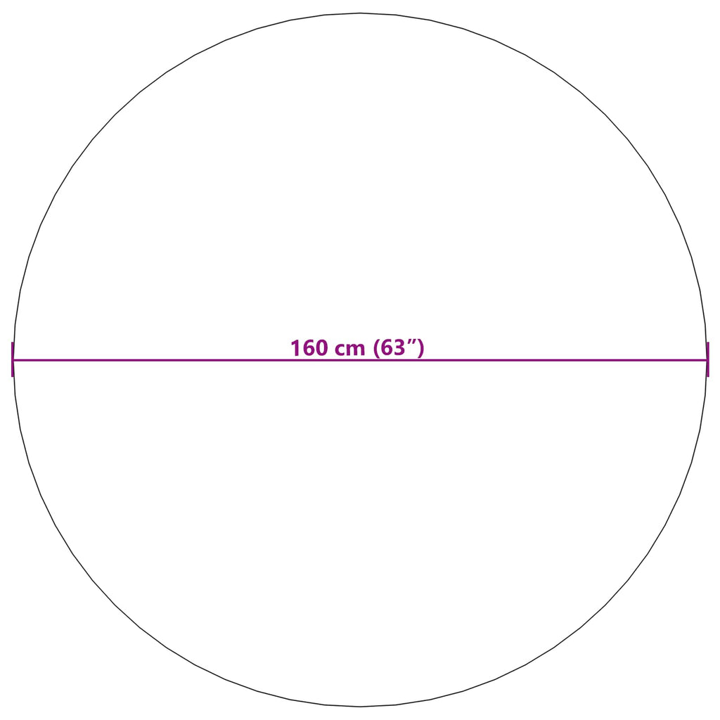 Tappeti per area Rotondo PALMERAS Verde Ø 160 CM Poliestere