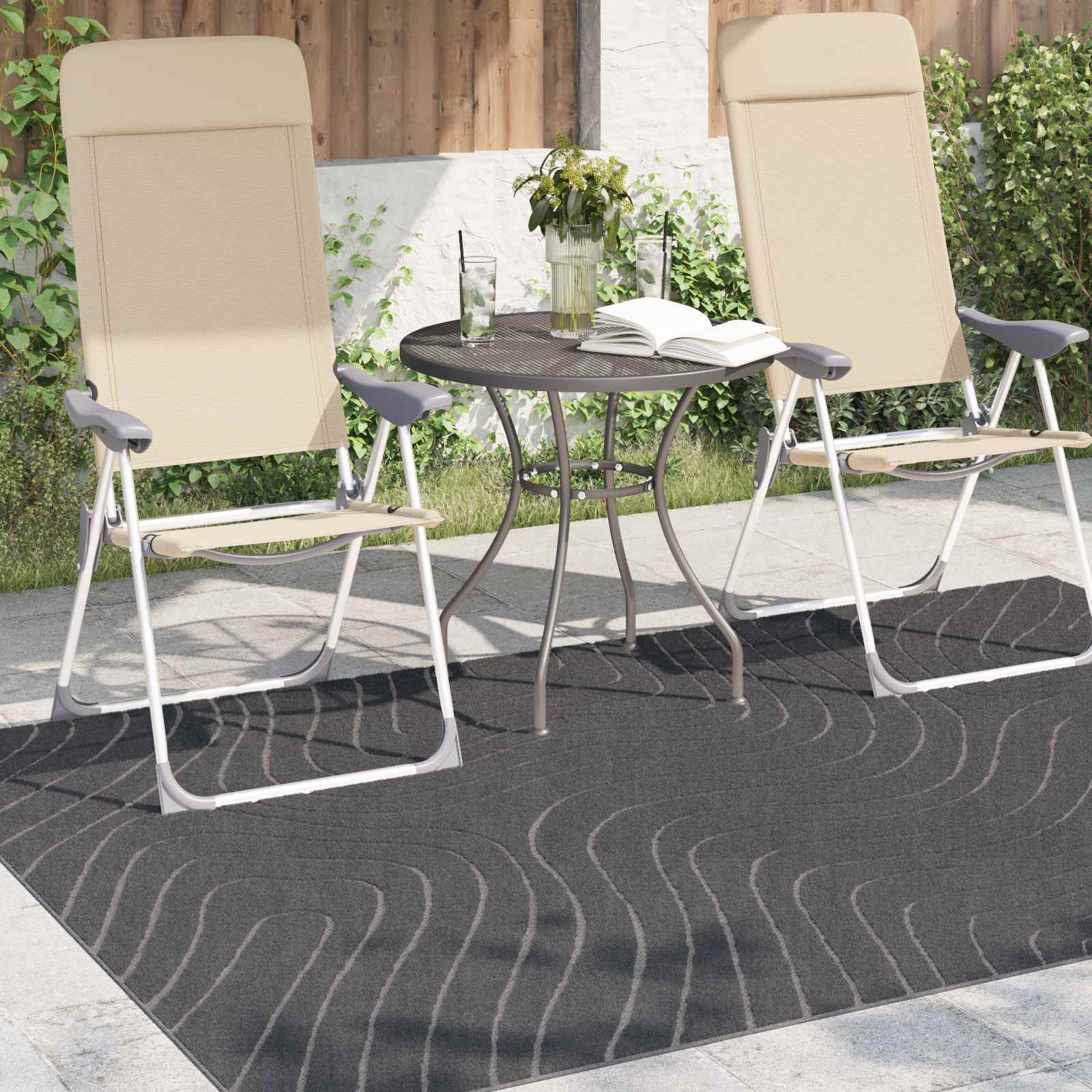 Tappeti per area PALMERAS Antracite 200 x 140 cm Poliestere