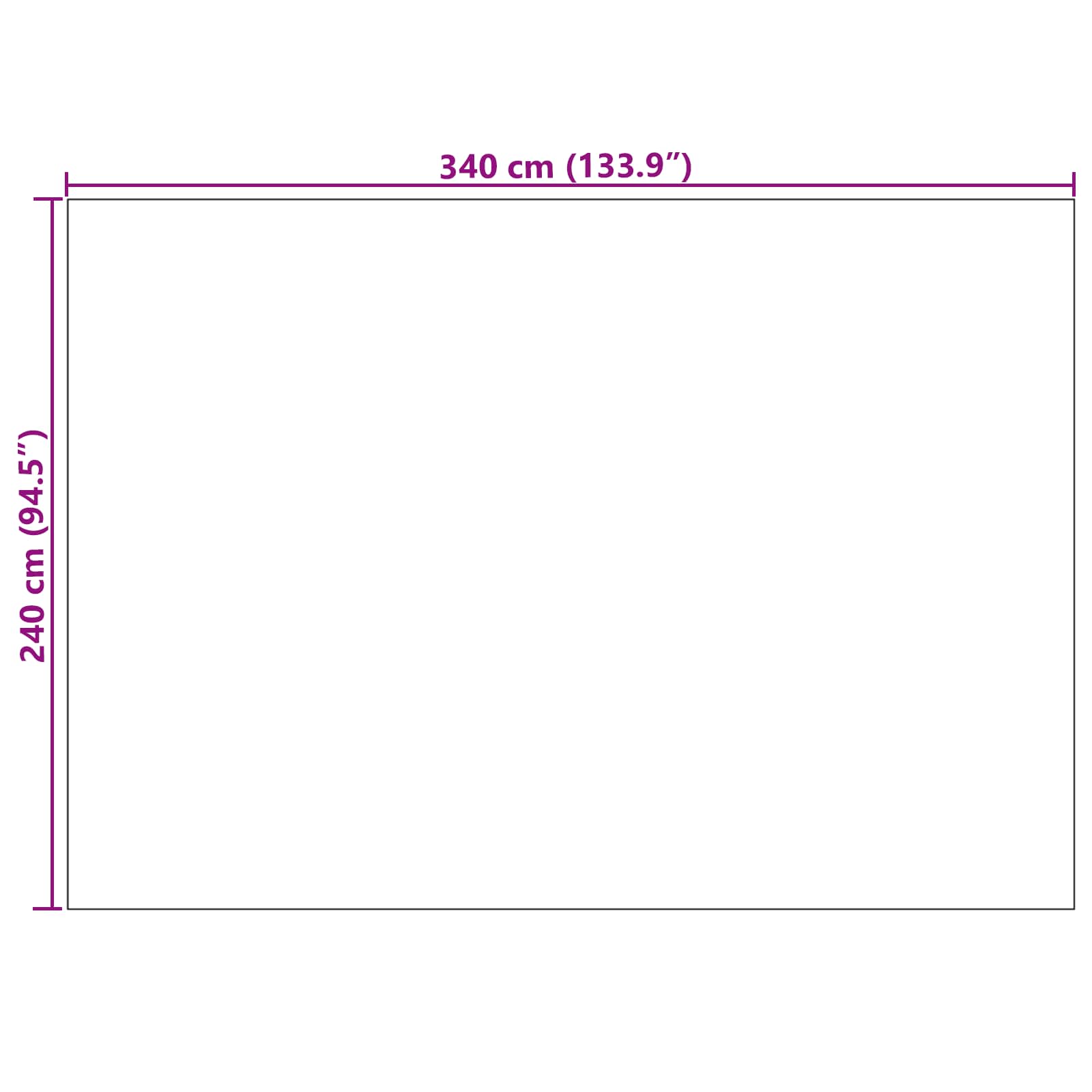 Tappeti per area PALMERAS Antracite 280 x 200 cm Poliestere