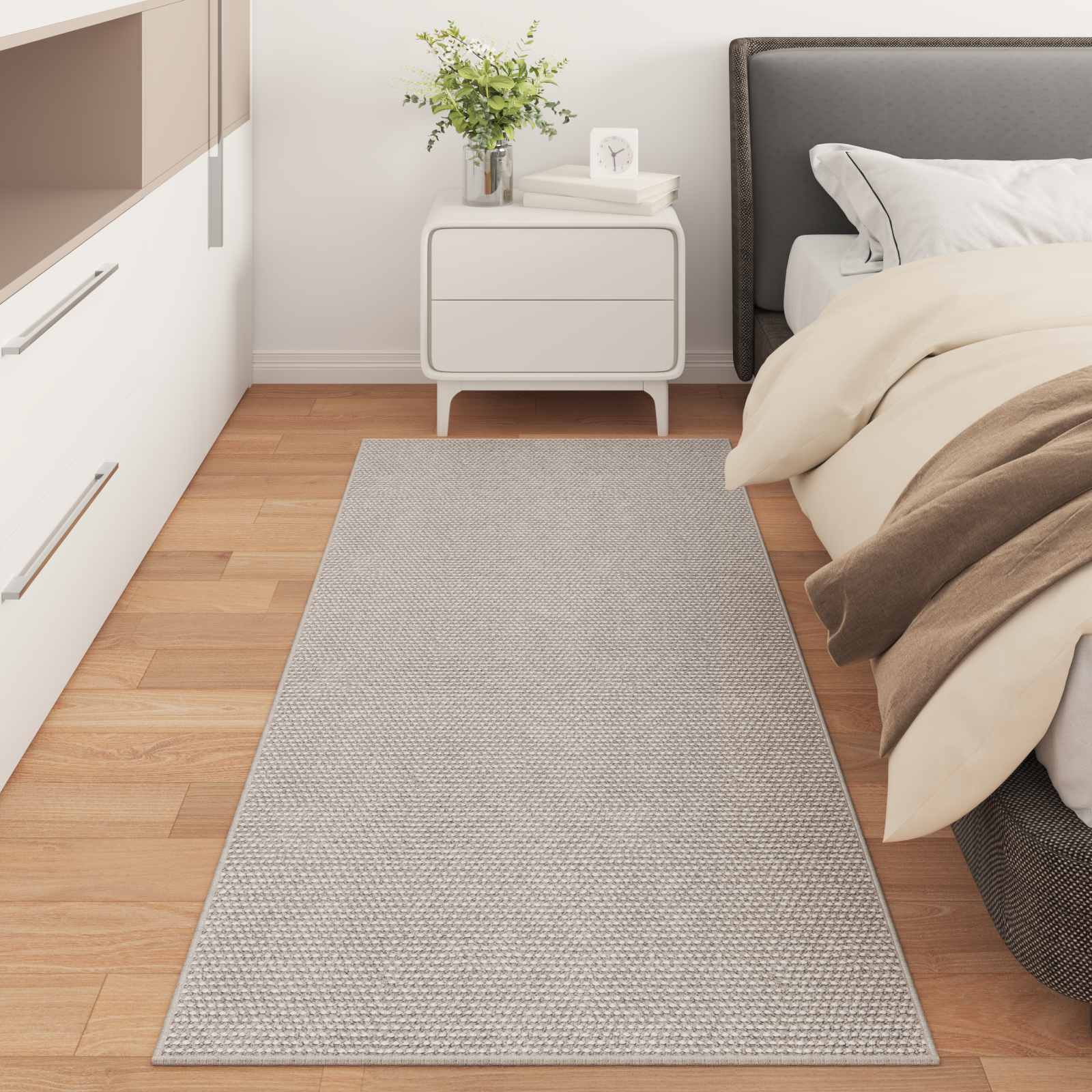Tappeti per area Rettangolare LUGO Crema 150 x 80 cm Poliestere