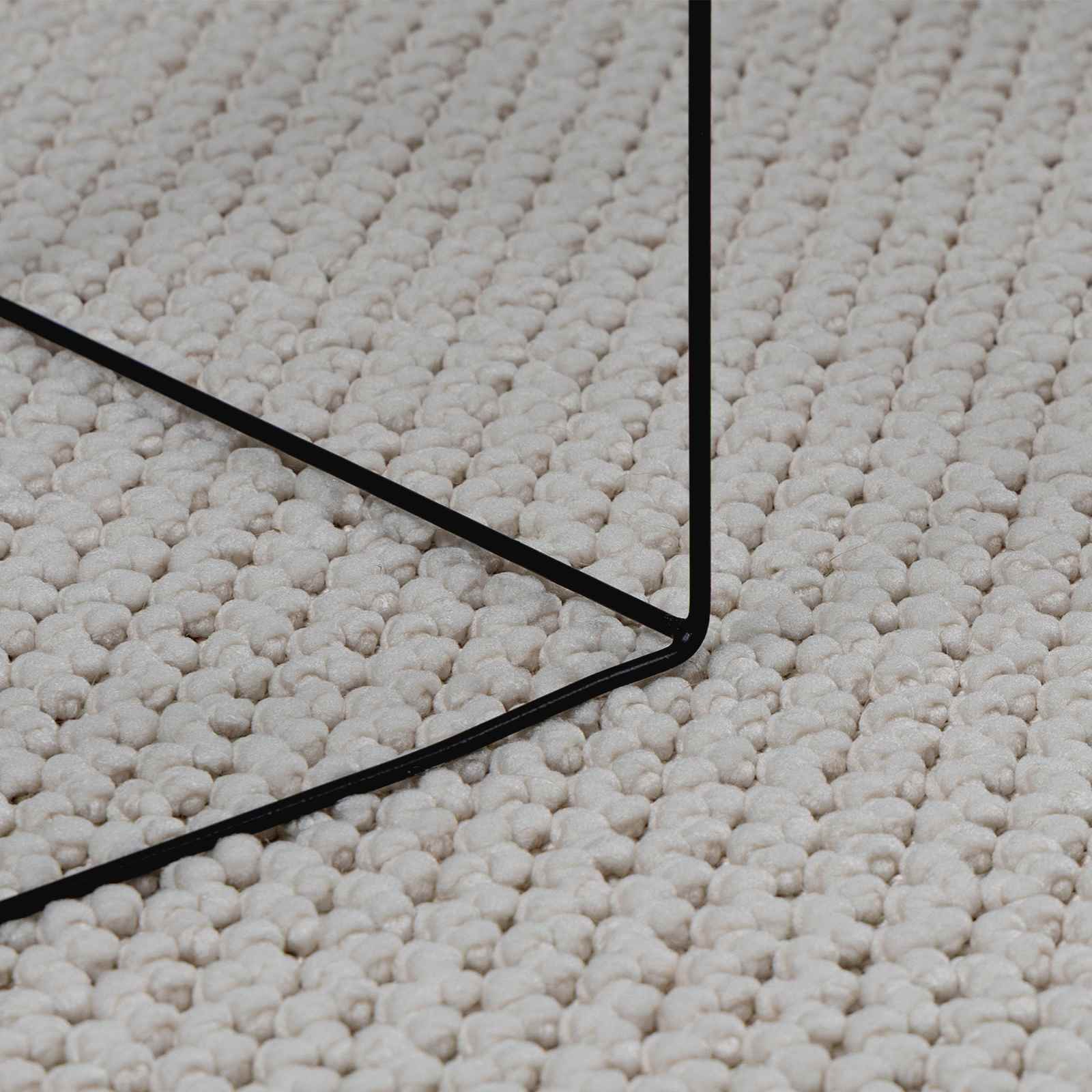 Tappeti per area Quadrato LUGO Crema 120 x 120 cm Poliestere