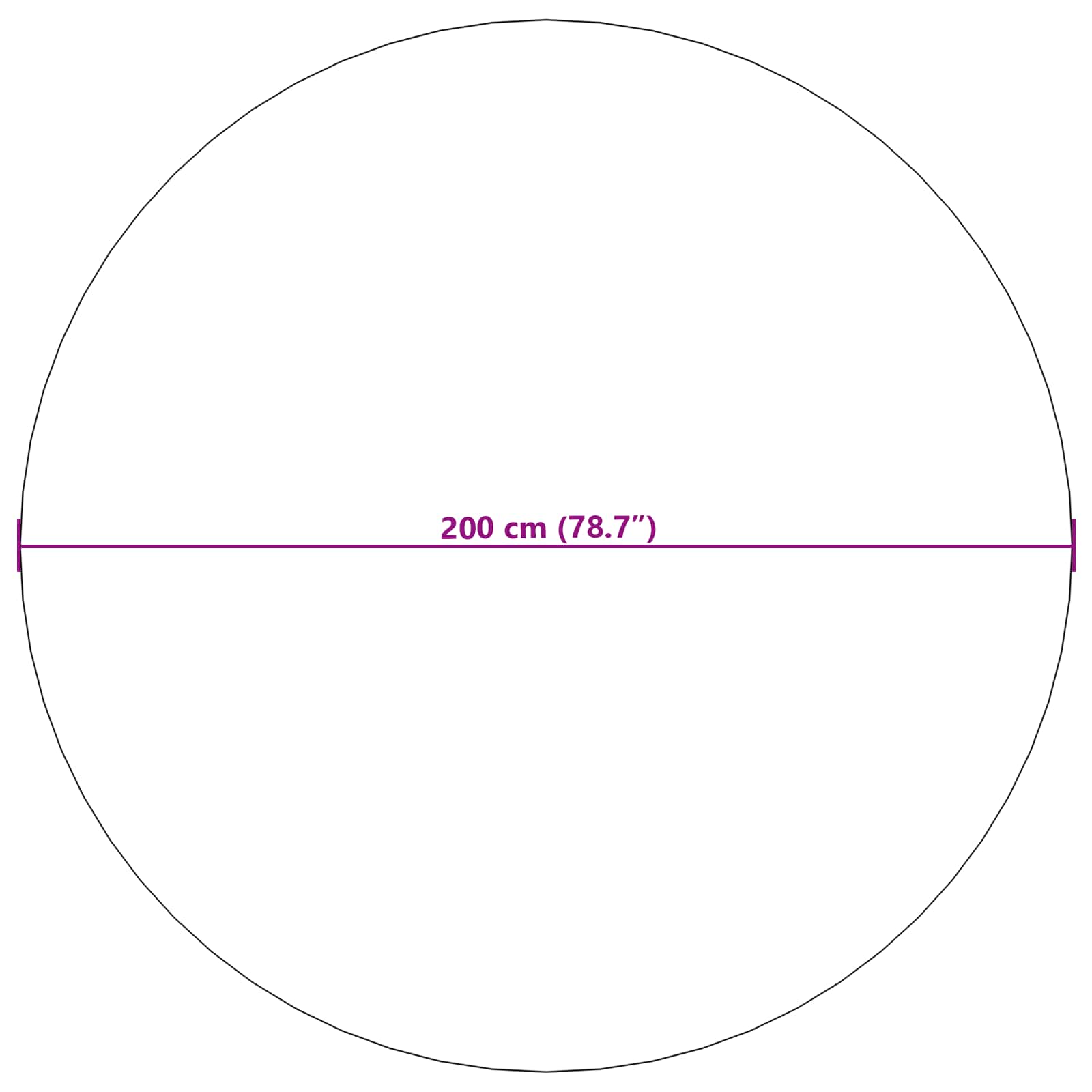 Tappeti per area Rotondo LUGO Crema Ø 200 CM Poliestere