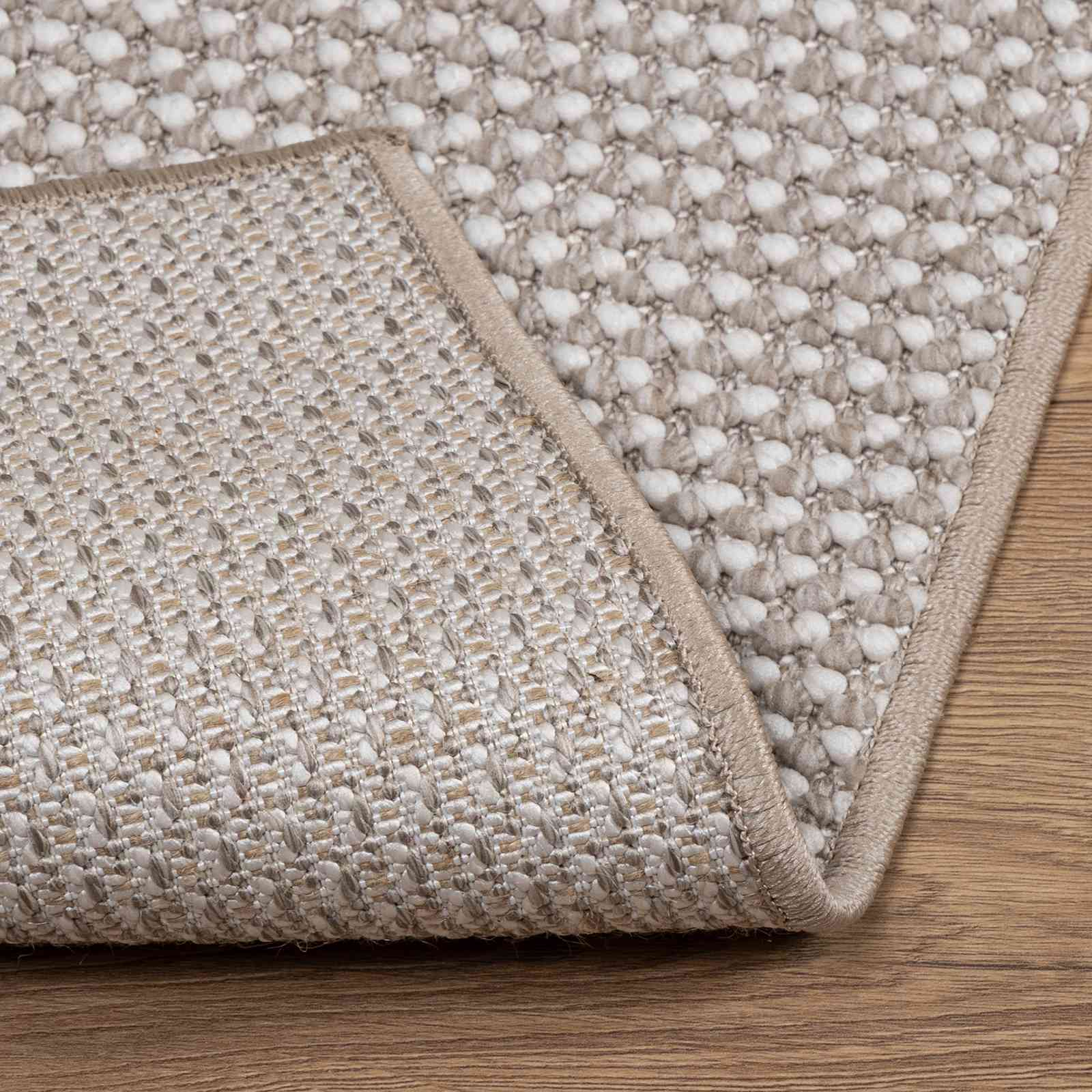 Tappeti per area LUGO Crema e Taupe 200 x 80 cm Poliestere