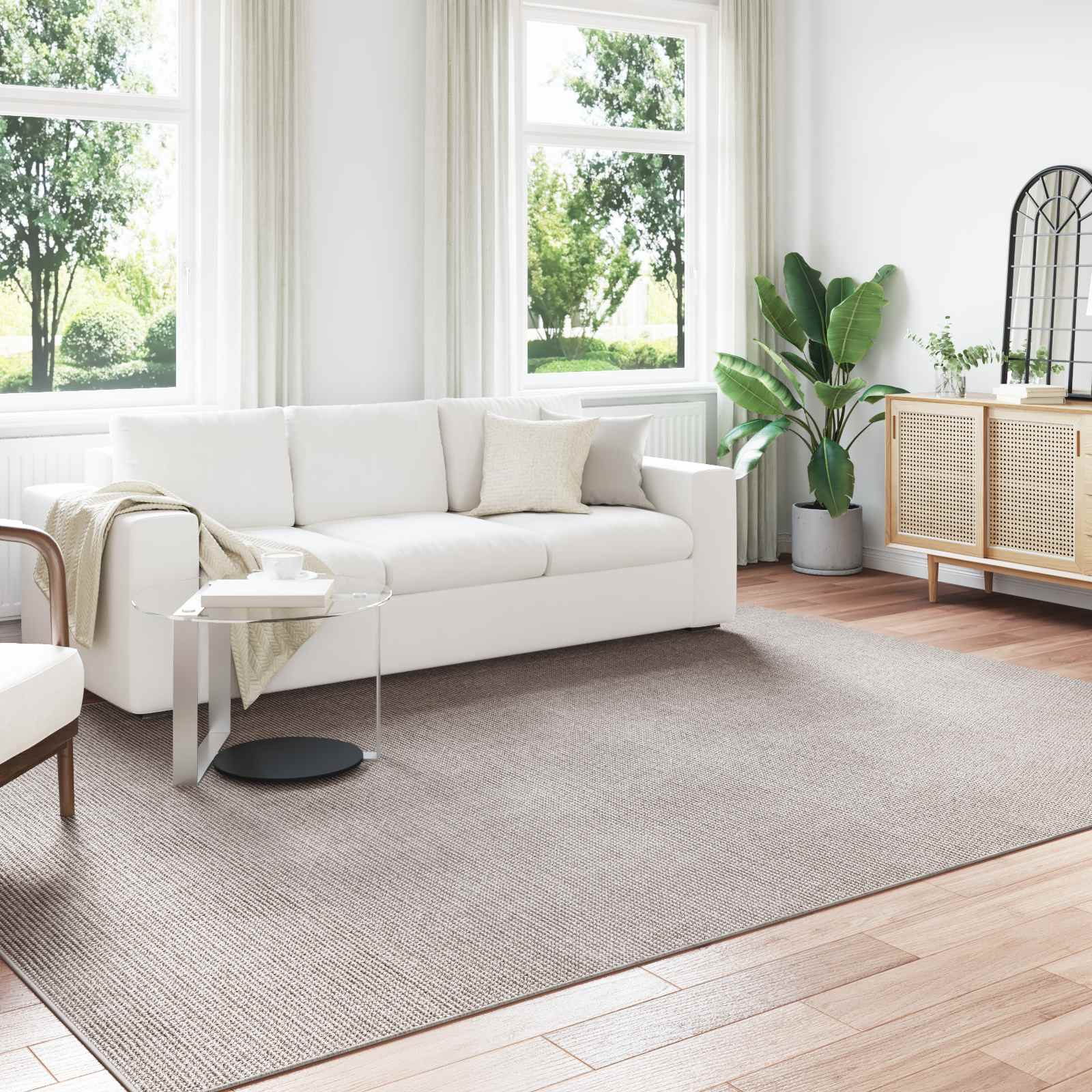 Tappeti per area LUGO Crema e Taupe 280 x 200 cm Poliestere