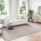 Tappeti per area LUGO Crema e Taupe 340 x 240 cm Poliestere