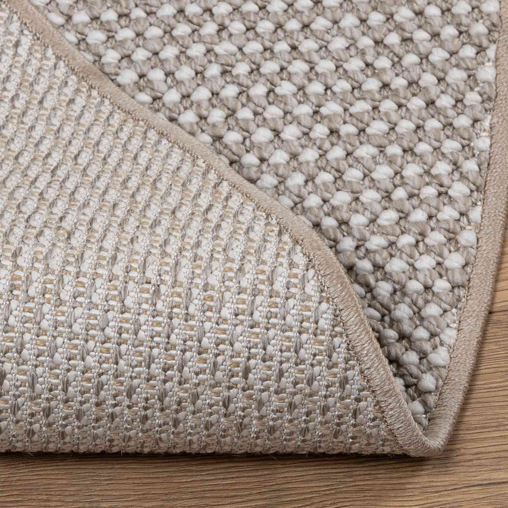 Tappeti per area Rotondo LUGO Crema e Taupe Ø 120 CM Poliestere