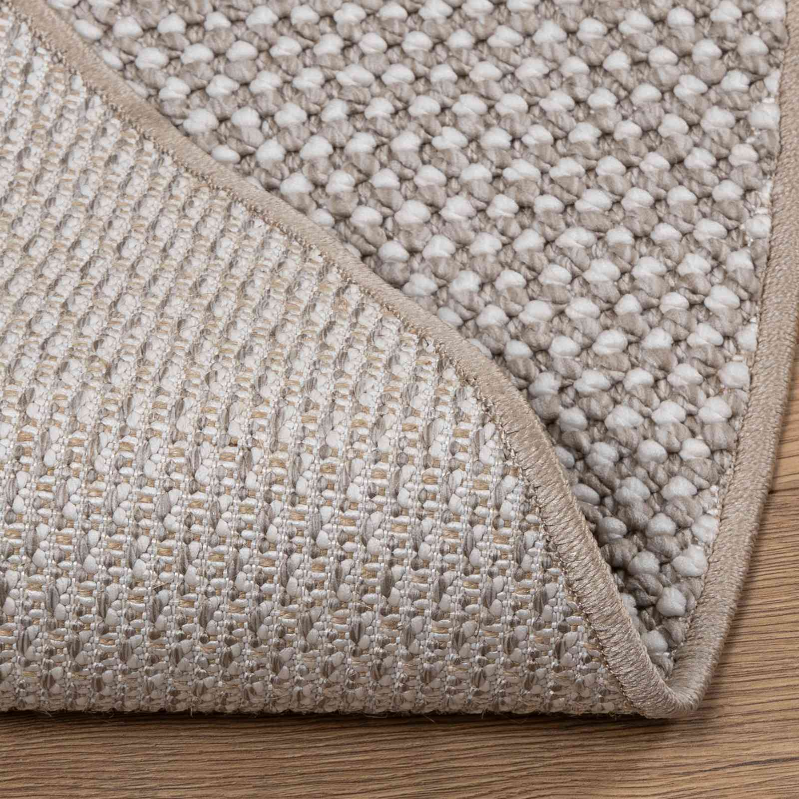 Tappeti per area Rotondo LUGO Crema e Taupe Ø 200 CM Poliestere