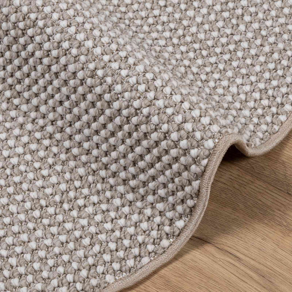 Tappeti per area Rotondo LUGO Crema e Taupe Ø 200 CM Poliestere