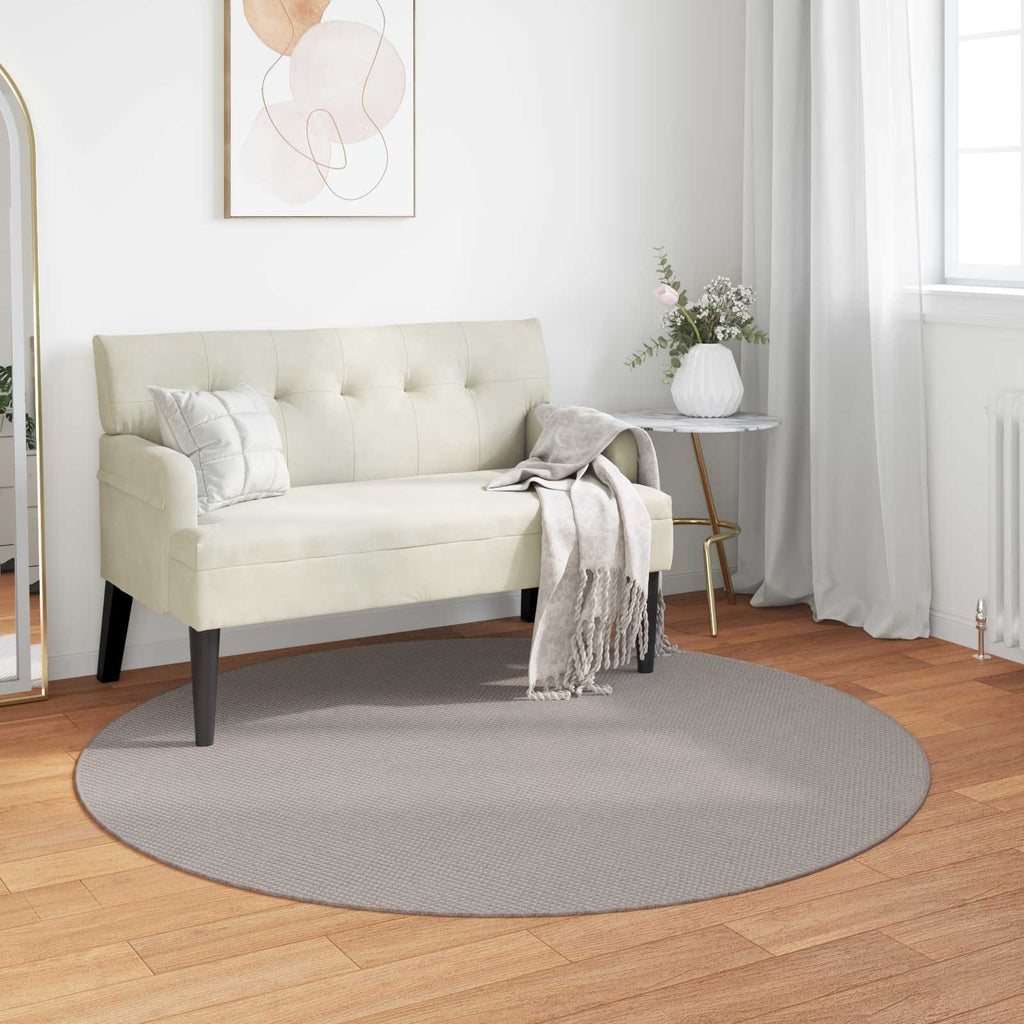 Tappeti per area Rotondo LUGO Crema e Taupe Ø 200 CM Poliestere