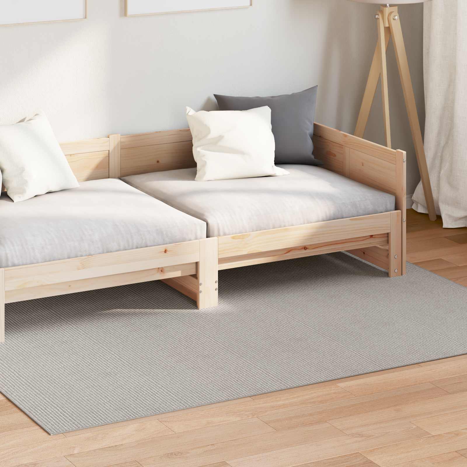 Tappeti per area LUGO Crema e Grigio 140 x 200 cm Poliestere