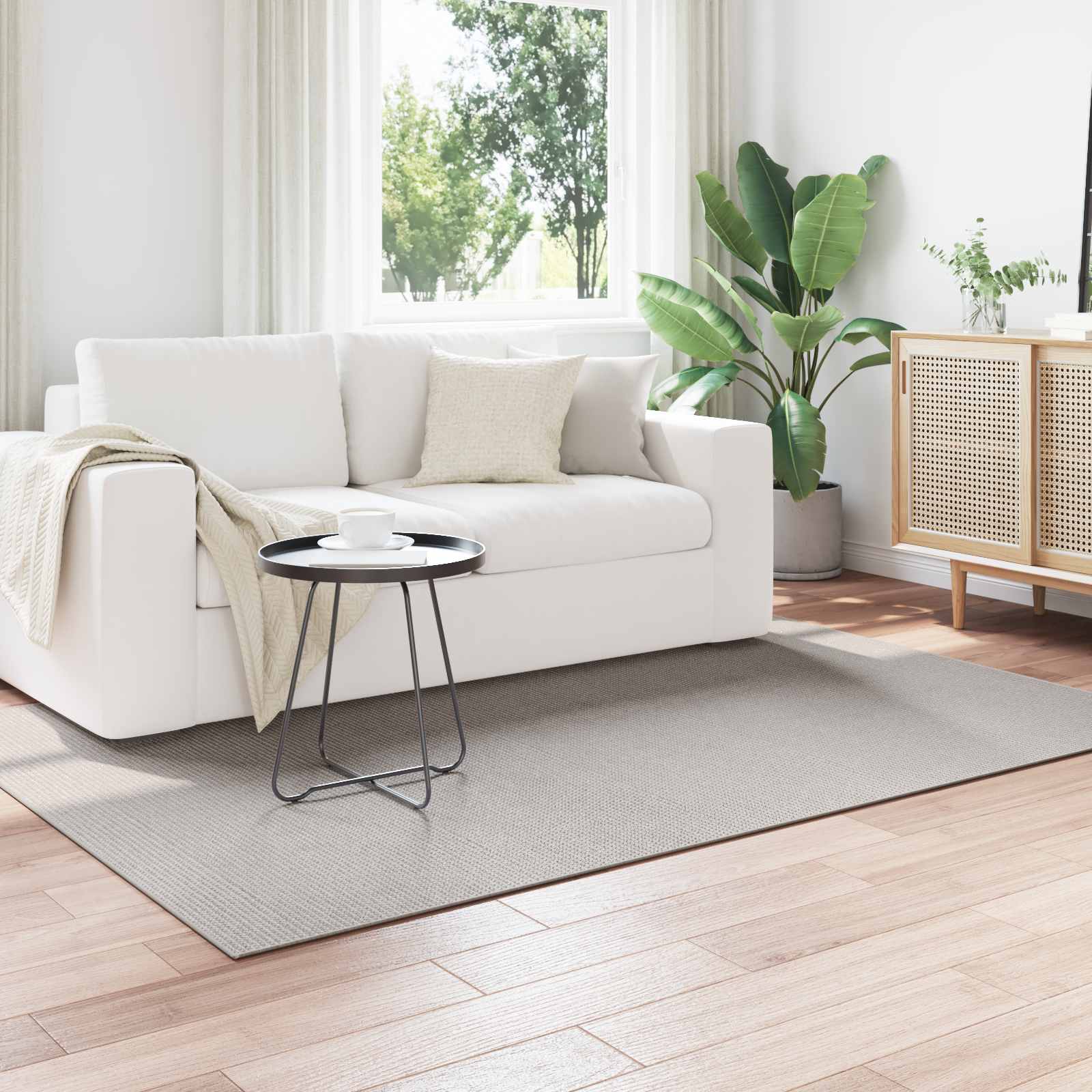 Tappeti per area LUGO Crema e Grigio 230 x 160 cm Poliestere