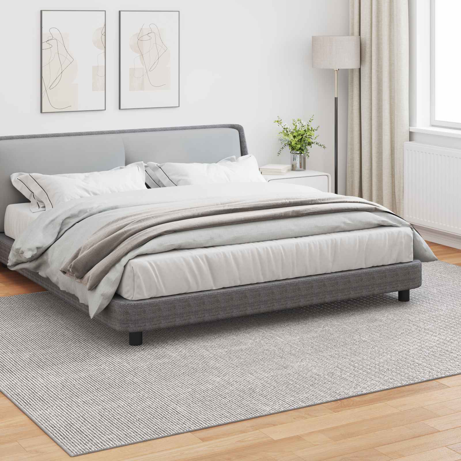 Tappeti per area LUGO Crema e Grigio 280 x 200 cm Poliestere