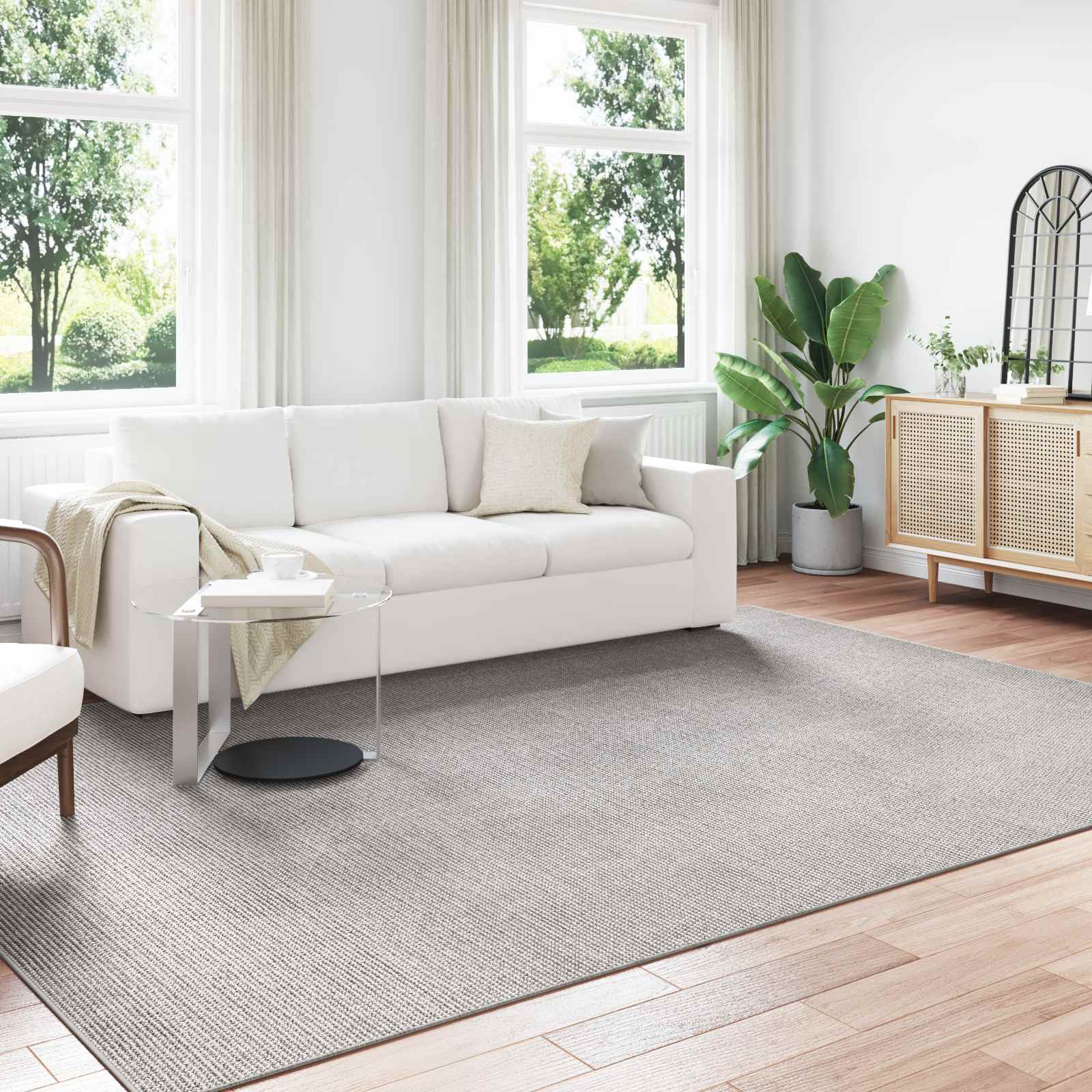 Tappeti per area LUGO Crema e Grigio 240 x 340 cm Poliestere
