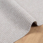 Tappeti per area LUGO Crema e Grigio 120 x 120 cm Poliestere
