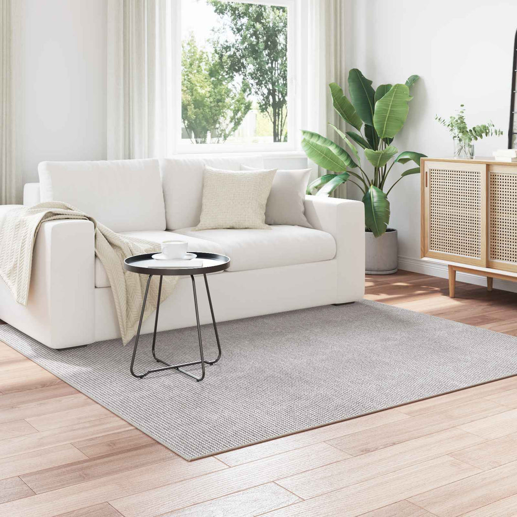 Tappeti per area LUGO Crema e Grigio 120 x 120 cm Poliestere