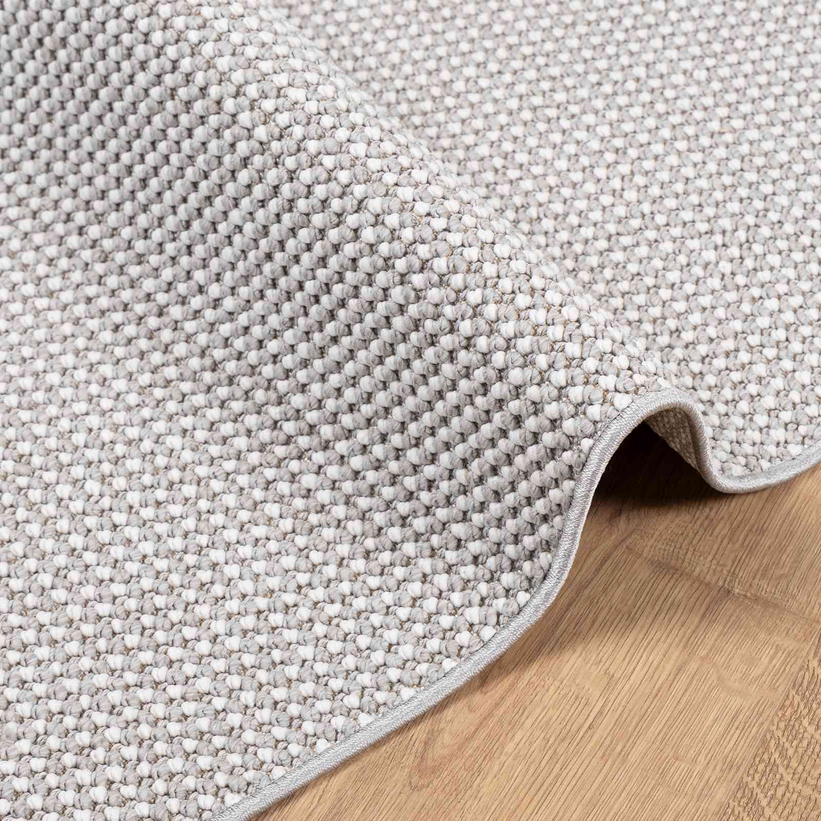 Tappeti per area LUGO Crema e Grigio 200 x 200 cm Poliestere