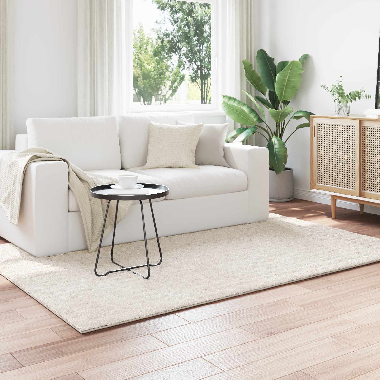 Tappeti per area SIROLO Crema 230 x 160 cm Poliestere