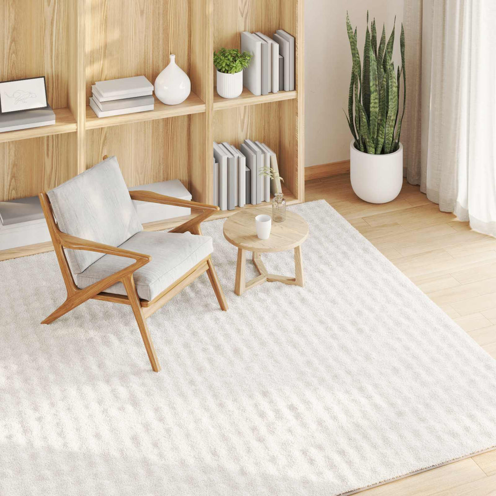 Tappeti per area Quadrato SIROLO Crema 120 x 120 cm Poliestere