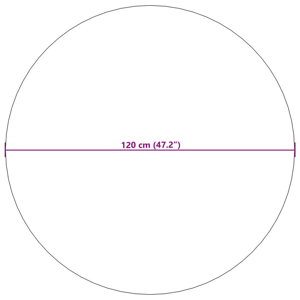 Tappeti per area Rotondo SIROLO Antracite Ø 120 CM Poliestere