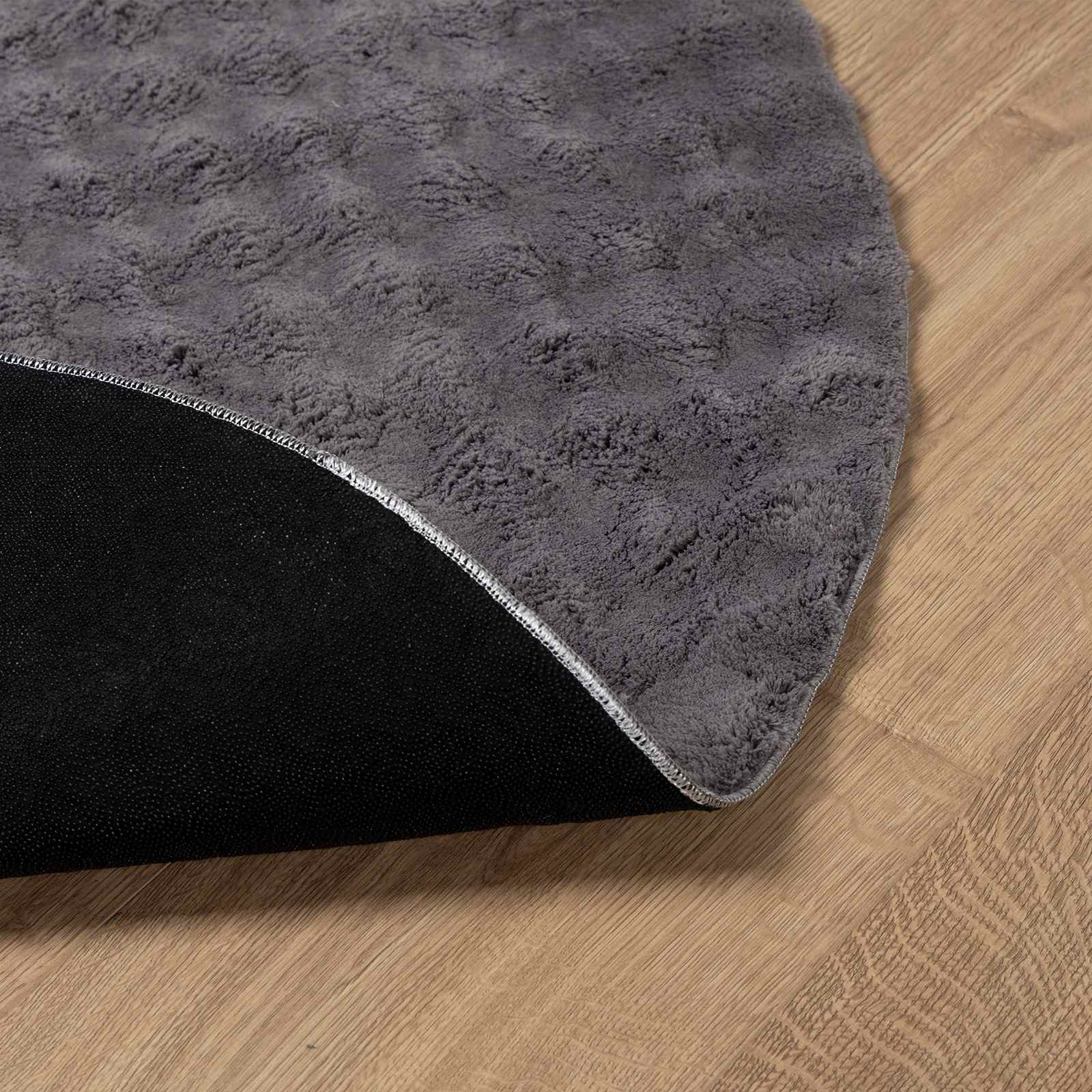Tappeti per area Rotondo SIROLO Antracite Ø 160 CM Poliestere