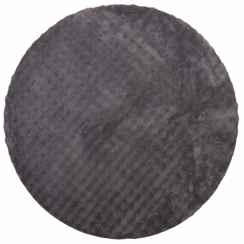 Tappeti per area Rotondo SIROLO Antracite Ø 160 CM Poliestere