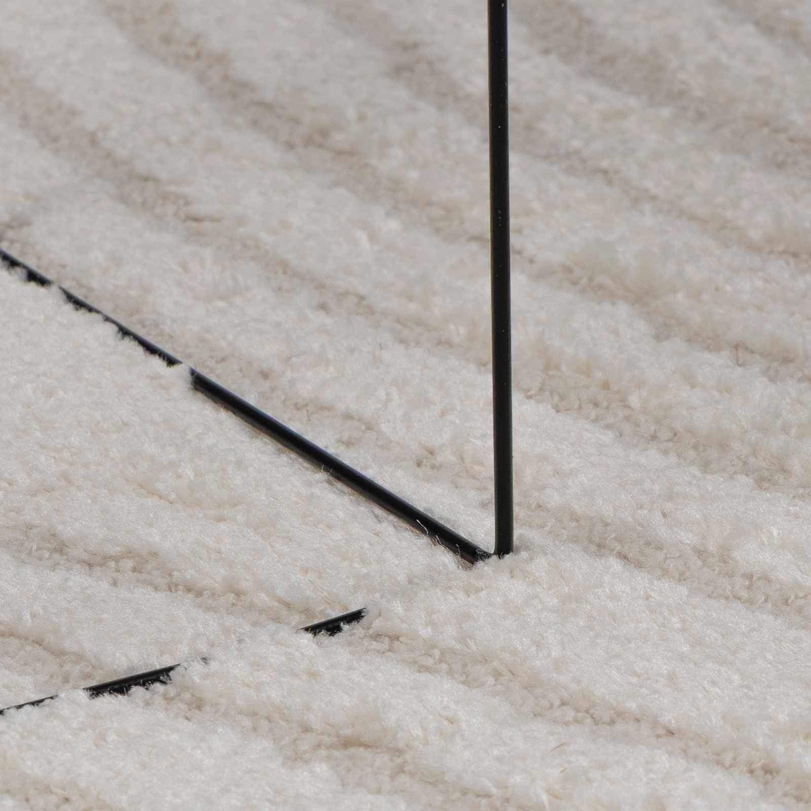 Tappeti per area Quadrato GALATI Crema 120 x 120 cm Poliestere
