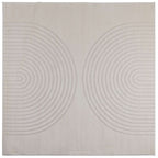 Tappeti per area Quadrato GALATI Crema 120 x 120 cm Poliestere