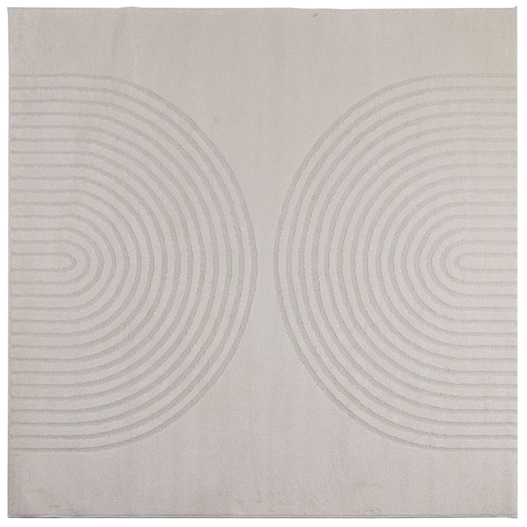 Tappeti per area Quadrato GALATI Crema 200 x 200 cm Poliestere