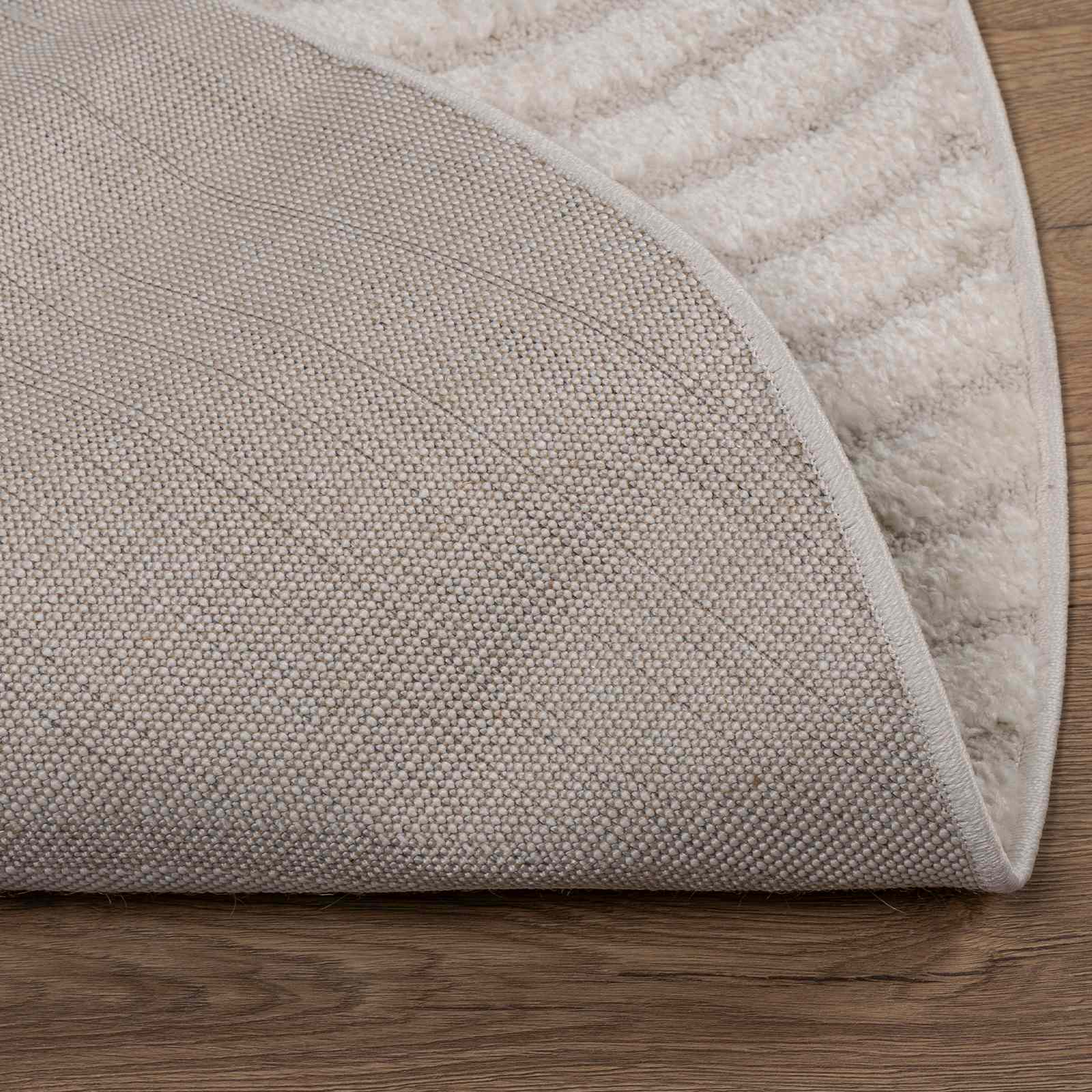 Tappeti per area Rotondo GALATI Crema Ø 120 CM Poliestere