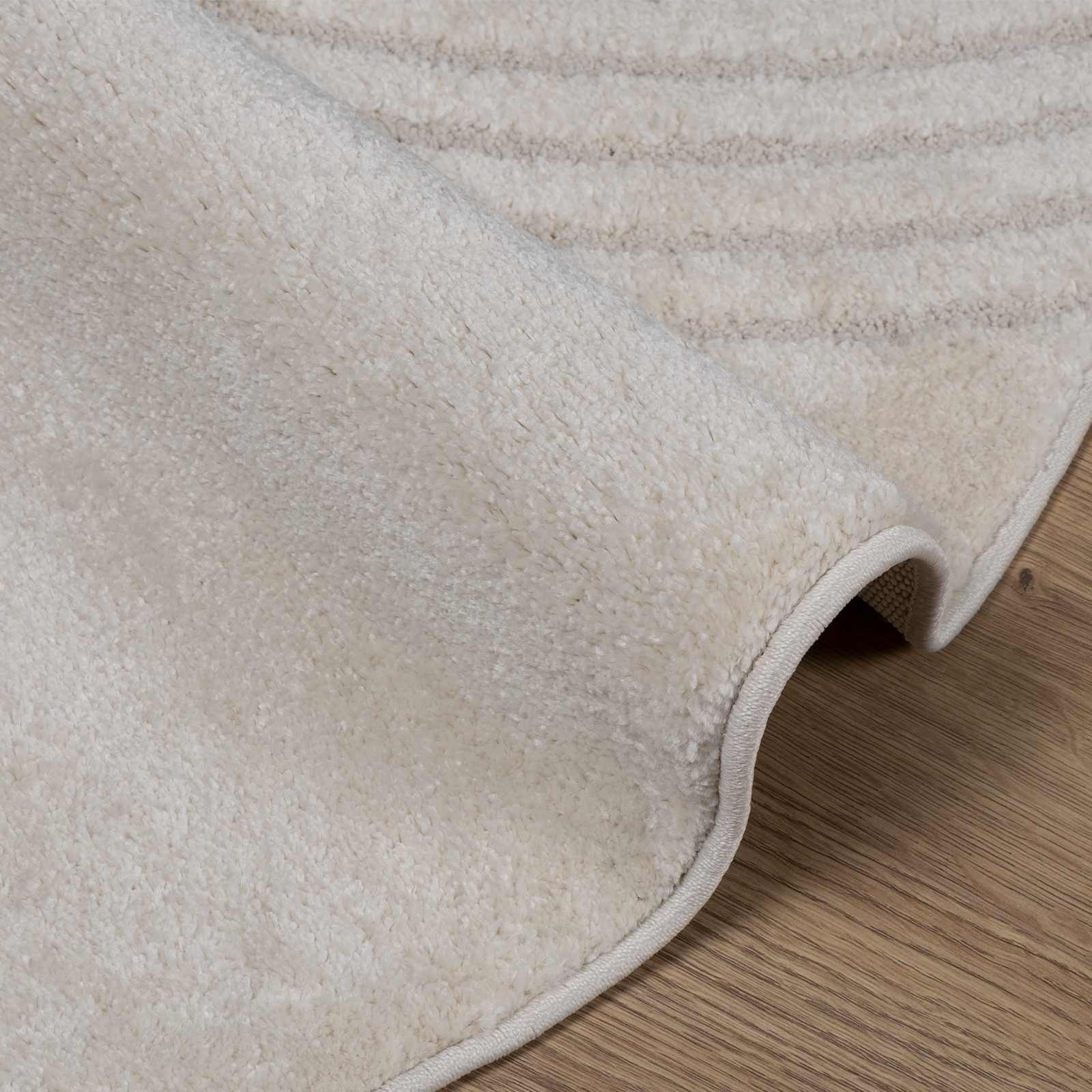 Tappeti per area Rotondo GALATI Crema Ø 160 CM Poliestere