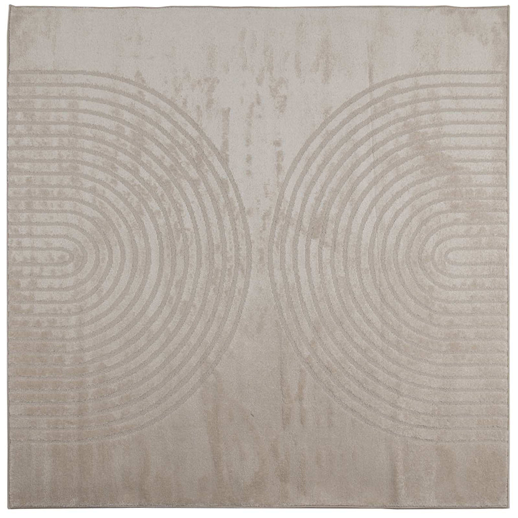 Tappeti per area Quadrato GALATI Beige 120 x 120 cm Poliestere